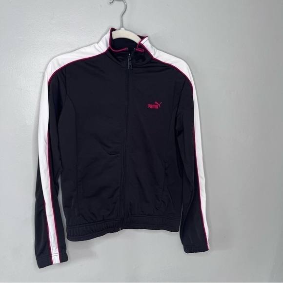 Puma Black White Pink Zip-up Sweatshirt Jacket Small - Picture 6 of 7
